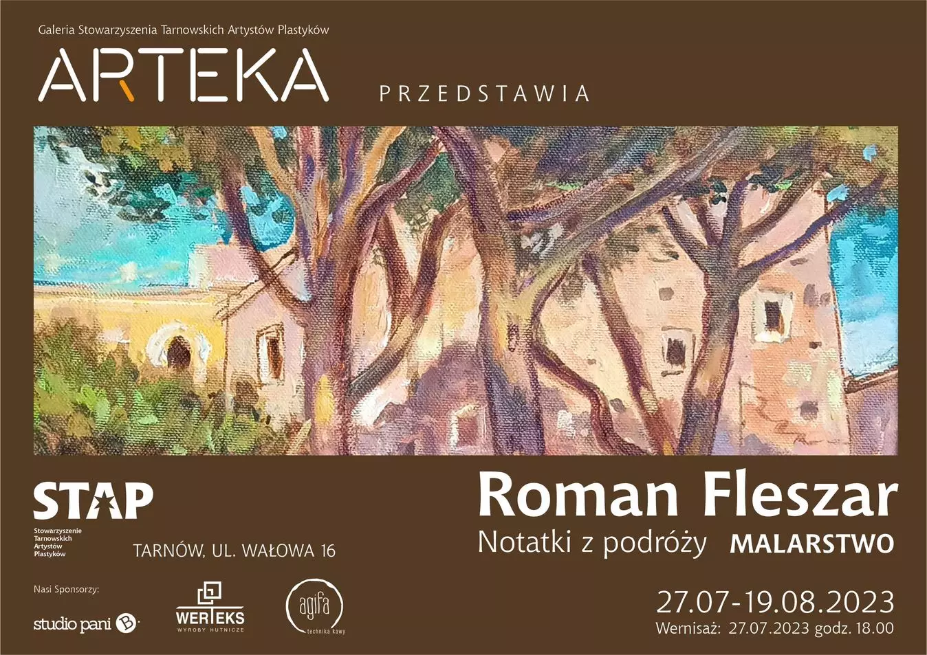 Zaproszenie na wystawę malarstwa Romana Fleszara